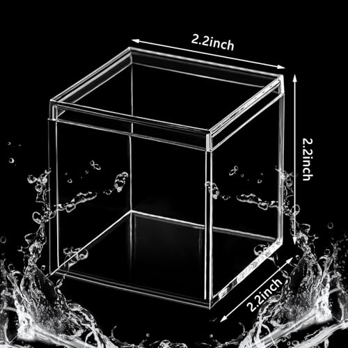 Blulu 8 Pcs Clear Acrylic Box with Lid, 2.2 x 2.2 x 2.2 Inch, Classic Style - size: 2.2 x 2.2 x 2.2 Inch, style: Classic style