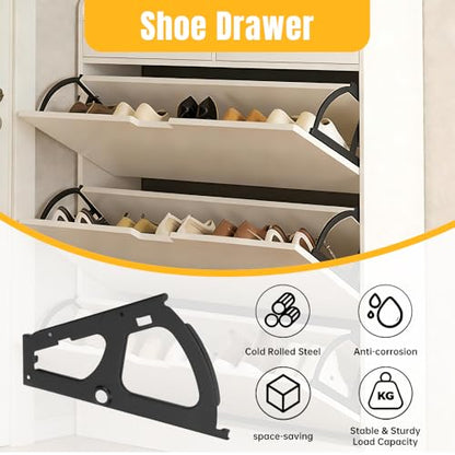 Shoe Cabinet Hinge, 1 Layers Shoe Cabinet Flip Frame Shoe Rack Hinges Flip Drawer Hinge Hardware Parts for Shoe Cabinet, Flip Drawer, Smooth Flipping - size: 1 Layer