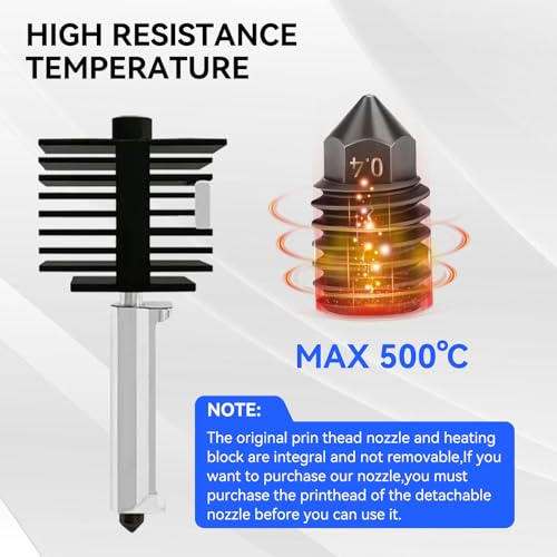 6PCS 0.4mm Hardened Steel Nozzles for Bambu Lab X1/P1 Series