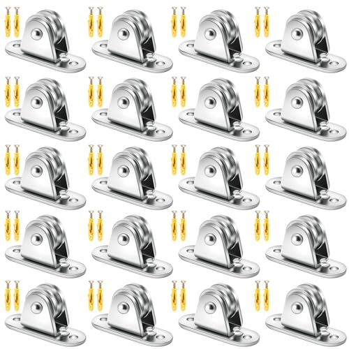 Yaocom 20 Pcs 20 Pcs Small Pulley Block 1 Inch Wall Mount Pulley