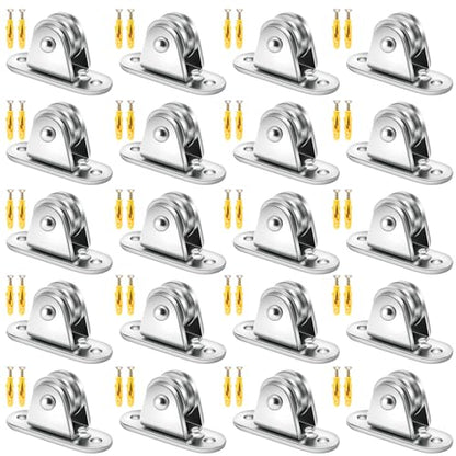 Yaocom 20 Pcs 20 Pcs Small Pulley Block 1 Inch Wall Mount Pulley