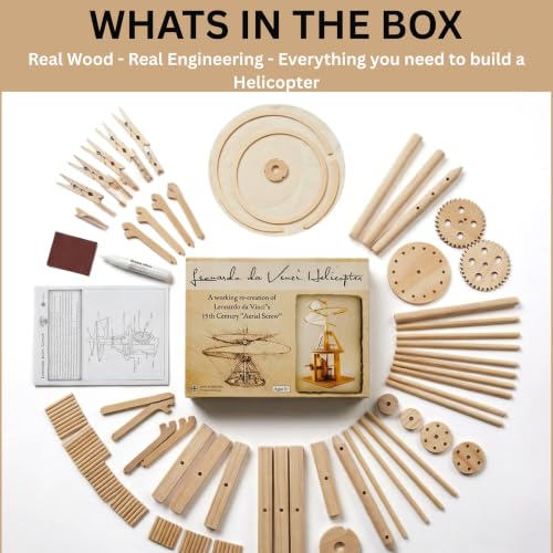 Pathfinders STEM Kit – Leonardo da Vinci Helicopter Model kit Science Kits | stem Toy Physics Toys | Engineering | Learning Resources