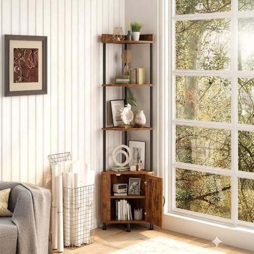 5-Tier Corner Shelf Stand Organizer for Small Space