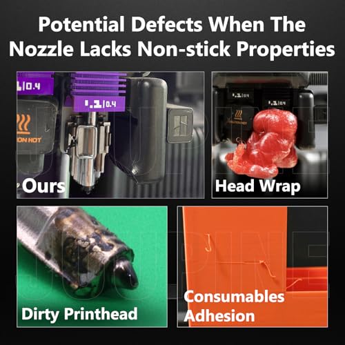 2PK MPVD Hotend 0.4mm for Bambu Lab X2D/P2S H2/A1 Series Nozzle Upgrade Nano-Coating Anti-Stick Filament High Hardness 2800HV for Bambu lab X2D P2S Nozzle Bambu Lab H2S Hotend - color: 2 PK 0.4mm Hotend Kit