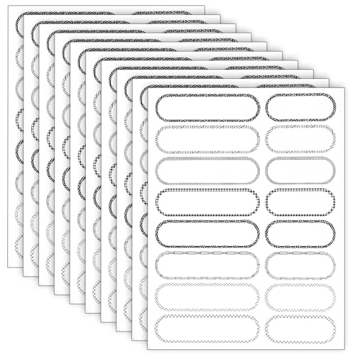 Ymapinc Waterproof Name Stickers to Write on, 160Pcs Waterproof Labels for Bottles Reusable Easy Peel Off Water Proof Labels Self Laminating Name Sticker
