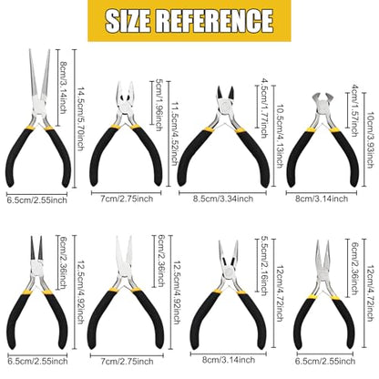 8Pieces 4.5 Inch Mini Pliers for Jewelry Making