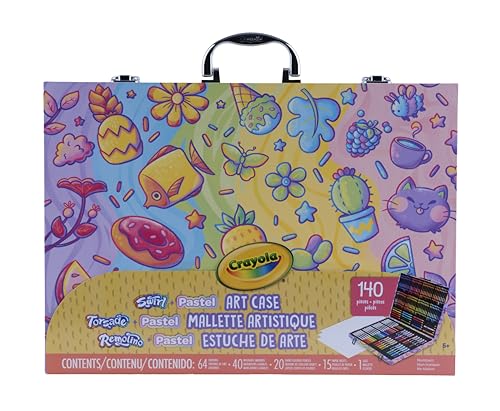 Crayola Art Kit with Swirl & Pastel Art Supplies, Includes Crayons, Markers & Colored Pencils, Arts & Crafts Activity Set, Gift for Kids, Ages 5, 6, 7, 8 - style: Swirl + Pastel