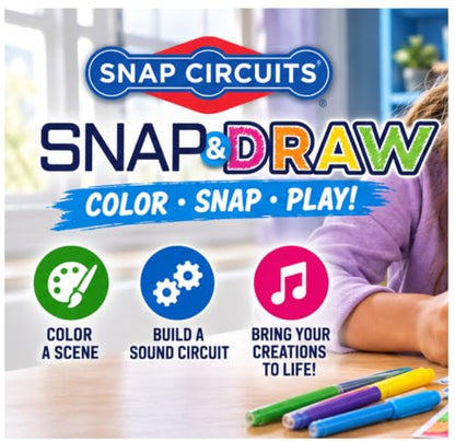 SNAP CIRCUITS Snap & Draw STEM STEAM Art & Science Toy, Kids Ages 4+