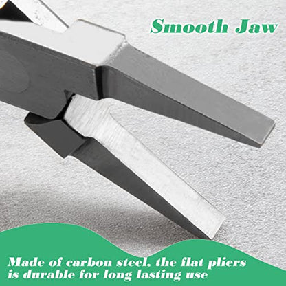 SPEEDWOX 5-Inch Flat Nose Pliers for Jewelry Making Smooth Jaw Mini Duck Bill Plier for Wire Wrapping Bending or Straightening Sheet Metal Bending Jewelry Making Tools Open and close Jump Rings - style: Duckbill Pliers