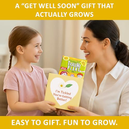 TickleMe Plant Get Well Soon Kit (1 Pack) – Grow A Tickle Me Plant that Reacts to Touch – Leaves Fold Up When You Tickle Them – Full Grow Kit of Sensitive Plants Seeds for Kids to Grow Indoors - style: Get Well Gift