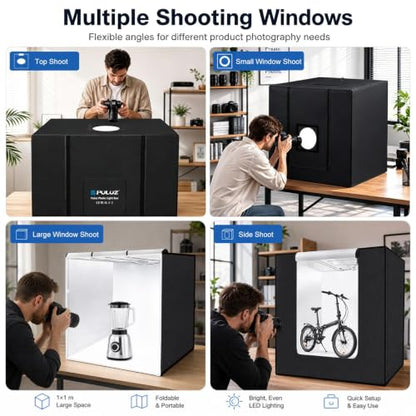 PULUZ Photo Light Box 40x40in, 306 LED Photo Background Shooting Tent - size: 40*40 Inch
