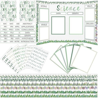 Dispowreath 96 Pcs Science Fair Board Supplies,Plant Style - style: Plant Style