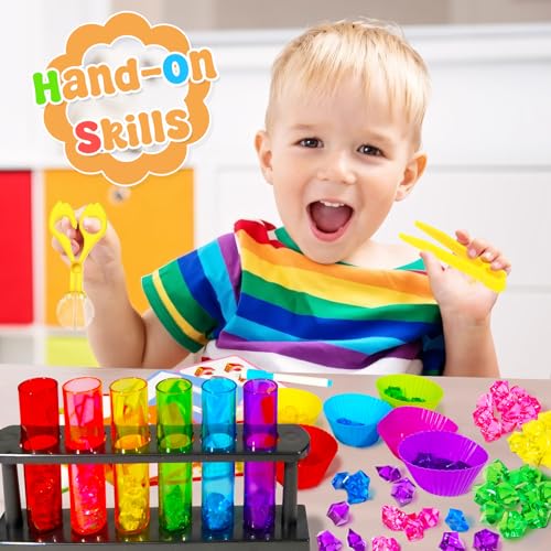 Rileryan 105 Pcs Test Tube Counting and Color Sorting Kit