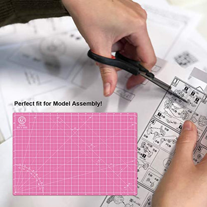 KC GLOBAL A3 (18"x12") Self-Healing Cutting Mat (Pink) - Sturdy, Reversible, Eco-Friendly, Non-Slip. Premium Desk Mat for Crafters, Quilters, and Hobbyist - color: Pink, size: 18"L x 12"W