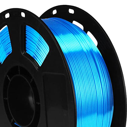 BBLIFE Silk PLA Filament, Sapphire Blue 1.75mm PLA 3D Printer Filament - color: Blue