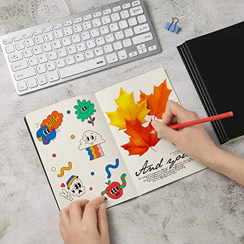 24 Pack Blank Notebook & Journal Bulk, Black Cover, Unlined Plain Thick Paper, A5 Size, 5.5x8.3 inch, 60 Page, Small Sketchbook Subject Note Pad Set for Women Men Kids Traveler Student Office - color: Black, style: Black-24-Unlined