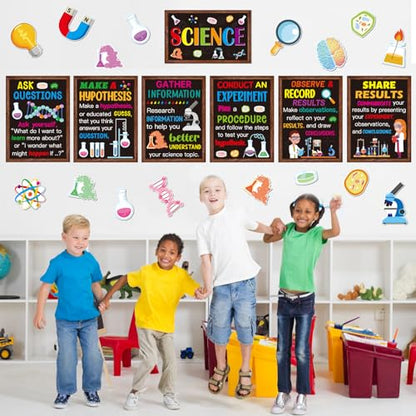 39 Pieces Science Bulletin Board Set Science Classroom Posters Cutouts for Classroom School Decoration Supplies