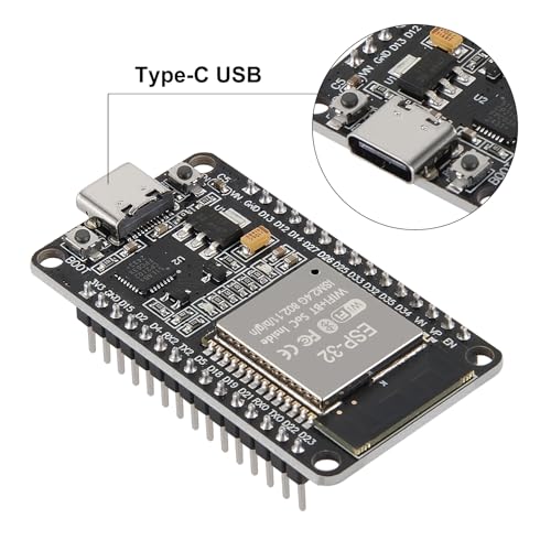 AITRIP 2PCS ESP32 Dev Boards, USB-C Esp32-Wroom-32, WiFi Bluetooth Low-Power for Arduino IoT Application - color: 2PCS