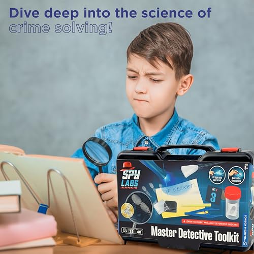 Spy Labs Master Detective Toolkit V2 | Forensic Science Kit | Gather & Document Evidence, Play | Fingerprints, Footprints, Tire Tracks | 32-Page Experiment Storybook