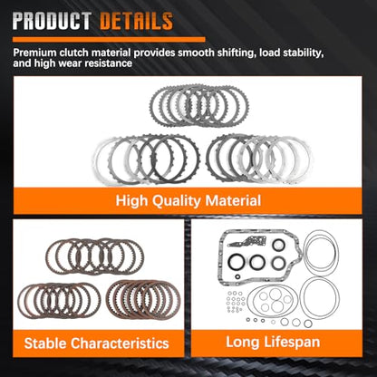 U760E Transmission Master Rebuild Kit Compatible with To-yo-ta Highlander RAV4 Sienna Venza Camry 2008 2012 2.5L 2.7L Auto Automatic transmission Parts