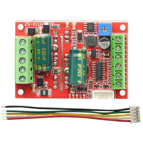 DC 6-60V 400W 3 Phases Hall Brushless Motor Controller Board BLDC PWM PLC Driver Module with Forward/Reverse/Brake Function