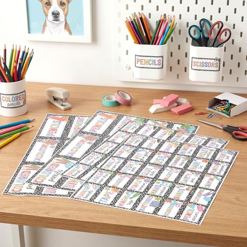Frienda 84 Pcs 4 Sheet Classroom Toolbox Labels for Teacher,Composition - style: Composition
