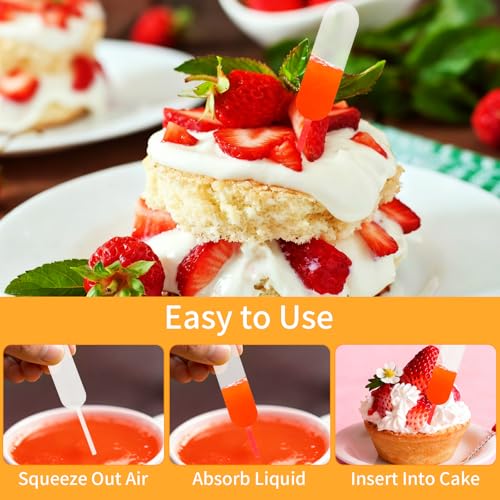 100 Pcs 4ml Jam Dropper Straw, Plastic Pipettes Dropper for Cupcakes