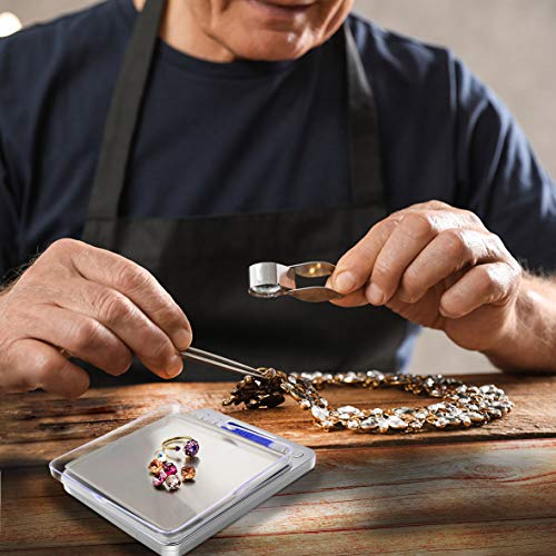 Fuzion Digital Gram Scale .01 Gram Accuracy, 500g Small Jewelry Scale - color: Silver
