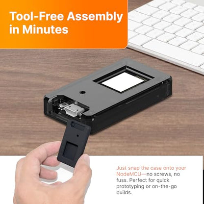 Protective Case Compatible with NodeMCU Lua ESP8266 Development Board - Sleek Enclosure, for WiFi Module, Easy Assembly, and Ideal for IoT Projects