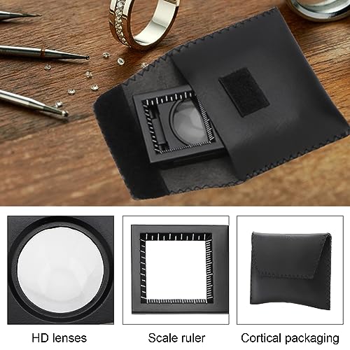 Rongon 10X 28MM Pocket Magnifier Small Folding Jewelers Loupe - size: 5