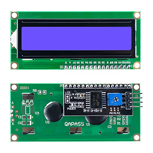 Hosyond 3pcs I2C IIC 1602 LCD Display Module 16x02 LCD Screen Module for Arduino Raspberry Pi - size: I2C LCD 1602