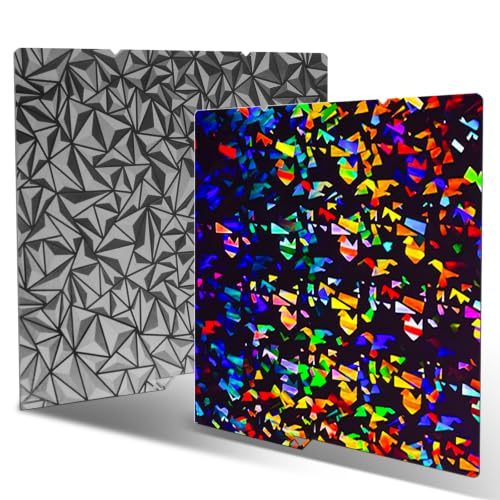 JUUPINE Kobra S1 Combo Kobra X Kobra 4 Build Plate 264x276MM Double Sided Smooth Board Heated Bed Spring Steel Flexible Platform for Anycubic Kobra S1/Kobra X/4/KX/Kobra S1 ACE Pro(PEO+Flake) - color: Big PEO+Flake