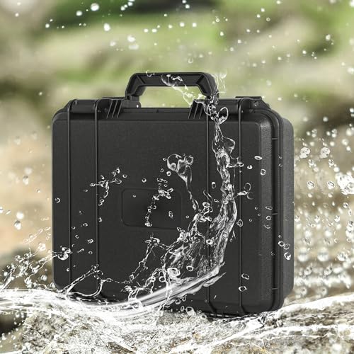 TORIBIO Hard Carrying Case with Foam, Shockproof Storage Box 14"x10.8"x3.3" - size: 14" x 10.8" x 3.3"