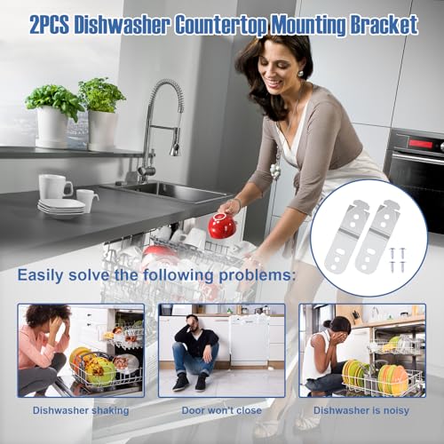 2PCS 619985 00619985 Dishwasher Mounting Bracket Fit for Bosch Dishwasher - size: 2 Pack