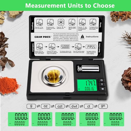 GRAM PRES High Precision Milligram Scale, Digital Mini Pocket Gram Scale - color: Black