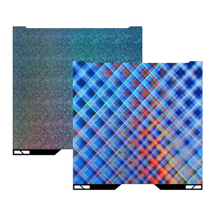 H2C Build Plate for Bambu Lab H2C A2L 3D Printer, Double Sided Smooth Holographic Build Plate, Flexible Spring Steel Sheet Heated Bed Platform, Easy Release, High Temp Resistant, 335×346.5mm