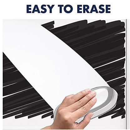 Quartet White Board Dry Erase Board Eraser, 6" x 2-3/8", Premium Max Clean for Dry Erase Markers, Includes Magnetic Caddy Holder, Home School Supplies & Home Office Accessories, Silver (DFEB5) - size: 6" x 2-3/8" (Pack of 1), style: Premium Eraser