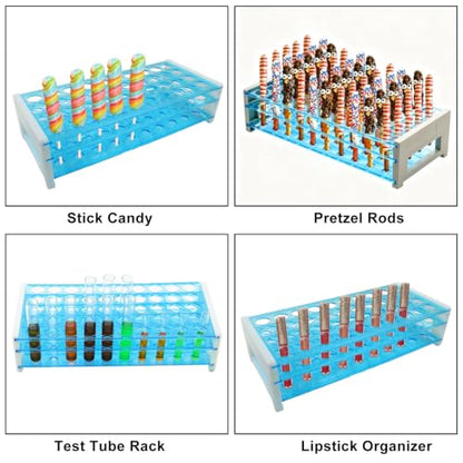 40-Hole Plastic Test Tube Rack, 18mm Holes
