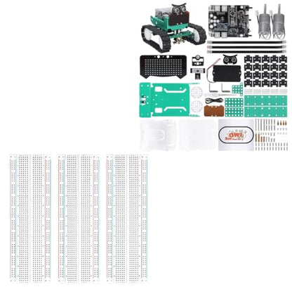 ELEGOO 830-Point Breadboard Kit with OwlBot V2 Kit STEM Project Bundle