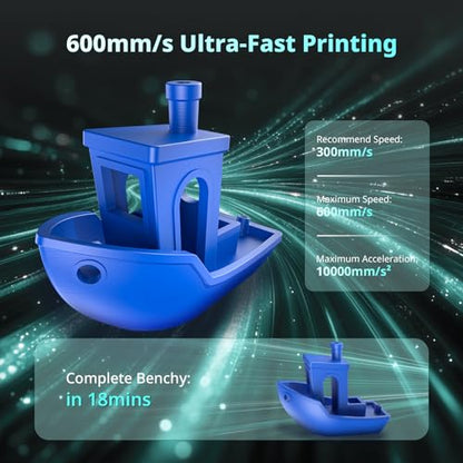 (Bundle Anycubic Kobra 3 Max Combo) Anycub 3D Printer, Support Multi Color Printing 600mm/s High-Speed Printing, Large Build Volume 420x420x500mm