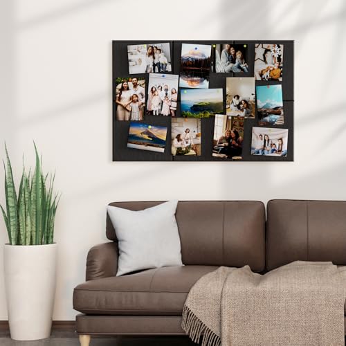 MaxGear Felt Bulletin Board 36" x 24", Black Felt Wall Tiles Push Pins - color: Black, size: 36" x 24"