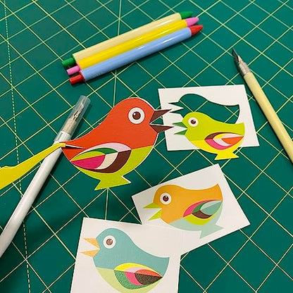 NEWBRAUG 12'' × 18'' Durable Self Healing Cutting Mat, Double Sided 5-Ply PVC Cutting Board, for Quilting, SewingArts, Craft, Fabric & Scrapbooking(Green/Black) - size: 18"L x 12"W