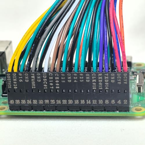 40-Pin GPIO Extension Cable Kit Tinned Solder Pins for RPi, 50cm Length