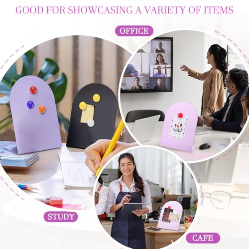 PATIKIL Magnetic Bulletin Board Purple W/ 4 Purple Magnets 1Pcs - color: Purple/Purple