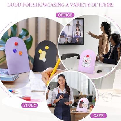 PATIKIL Magnetic Bulletin Board Purple W/ 4 Purple Magnets 1Pcs - color: Purple/Purple