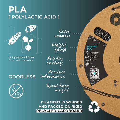 Polymaker PLA Filament 1.75mm Jungle Green 1KG Spool, Neatly Wound - color: 121 - 1.75mm Jungle Green (Hex Code: #4e742d), size: 1.75 Millimeters