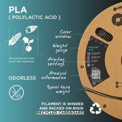 Polymaker PLA Filament 1.75mm Brown 1KG Spool, Neatly Wound - color: 112 - 1.75mm Brown (Hex Code: #4b2a17), size: 1.75 Millimeters