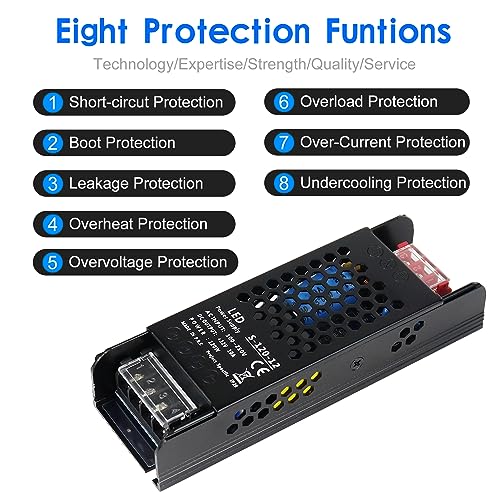 12V 10A 120W Universal Regulated Switching Power Supply, 100-250V AC to 12V DC Converter, LED Driver, Industrial Transformer, Adapter for Strip Light, Lamp, Radio - style: 12 Volt