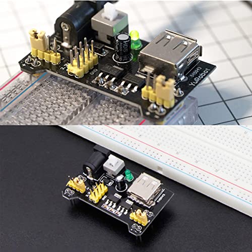 4 pcs 3.3V 5V MB102 Breadboard Power Supply Module with DC Male Cable USB Male Cable for Arduino