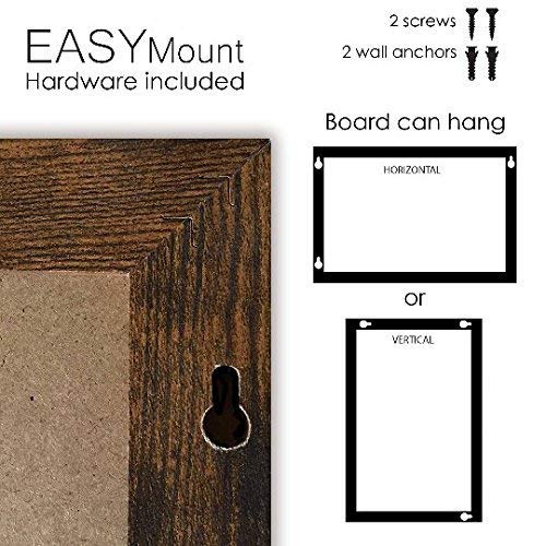 Loddie Doddie Magnetic Chalkboard for Wall, Menu Board, Rustic Frame, 18x22 - color: Rustic Frame, size: 18"W x 22"H